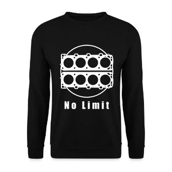 No Limit - Puissance de 8 cylindres - Sweat-shirt Unisexe - noir - Devant - Alina (178cm) & Michal (187cm)