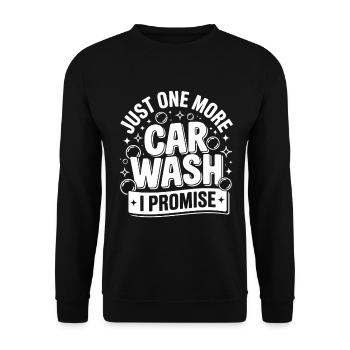 The only car care obligation with humor - Unisex Sweatshirt - black - Front - Alina (178cm) & Michal (187cm)