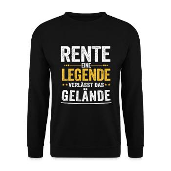 A Legend Leaves the Grounds for Retirees - Unisex Sweatshirt - black - Front - Alina (178cm) & Michal (187cm)