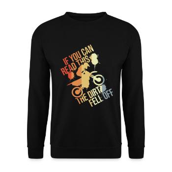 Der Dreck ist bereits ab - Unisex Pullover - Schwarz - Vorne - Alina (178cm) & Michal (187cm)