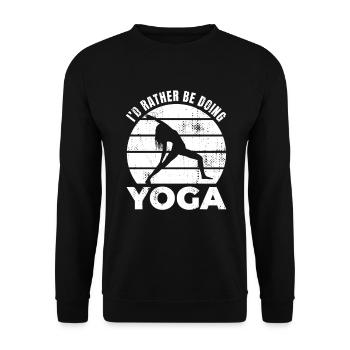Je préfère faire du yoga - Sweat-shirt Unisexe - noir - Devant - Alina (178cm) & Michal (187cm)
