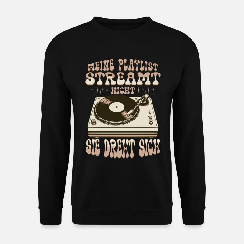 Schallplatten Plattenspieler T-Shirt - Unisex Pullover - Schwarz