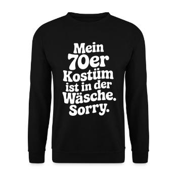 70s Costume Is In The Lingerie 70s Party 70s - Unisex Sweatshirt - black - Front - Alina (178cm) & Michal (187cm)
