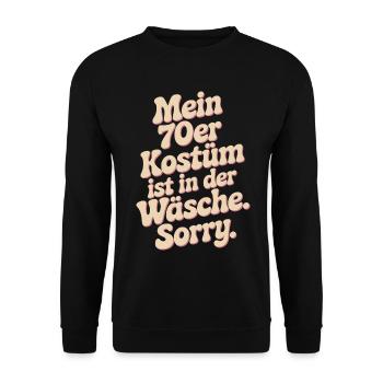 70s Costume Is In The Lingerie 70s Party 70s - Unisex Sweatshirt - black - Front - Alina (178cm) & Michal (187cm)