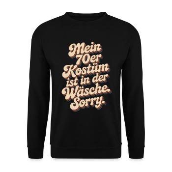 70s Costume Is In The Lingerie 70s Party 70s - Unisex Sweatshirt - black - Front - Alina (178cm) & Michal (187cm)