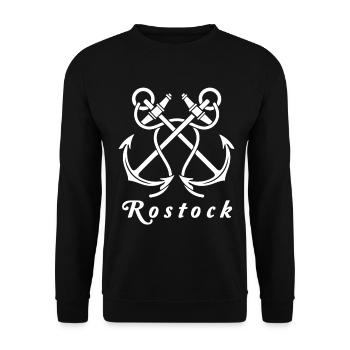Rostock Ankerliebe - Unisex Sweatshirt - black - Front - Alina (178cm) & Michal (187cm)