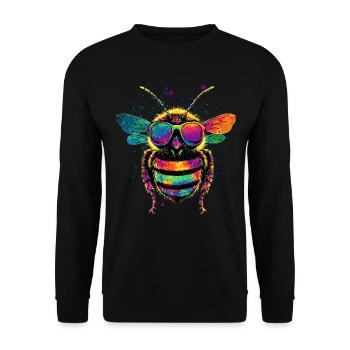 abeilles apiculteur miel apiculteur abeilles abeille mignonne - Sweat-shirt Unisexe - noir - Devant - Alina (178cm) & Michal (187cm)