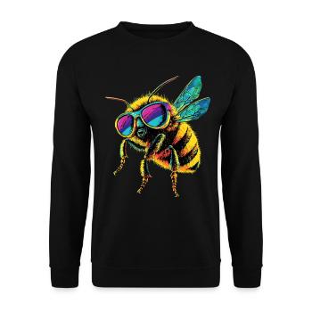 abeilles apiculteur miel apiculteur abeilles abeille mignonne - Sweat-shirt Unisexe - noir - Devant - Alina (178cm) & Michal (187cm)