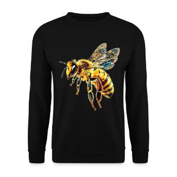 abeilles apiculteur miel apiculteur abeilles abeille mignonne - Sweat-shirt Unisexe - noir - Devant - Alina (178cm) & Michal (187cm)