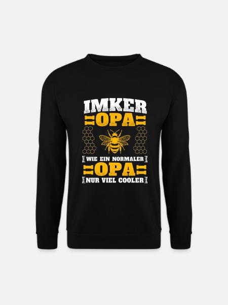Imker Opa Großvater Bienen Flüsterer Geschenk - Unisex Pullover - Schwarz