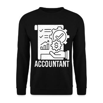 Accountant Vintage - Unisex Sweatshirt - black - Front - Alina (178cm) & Michal (187cm)