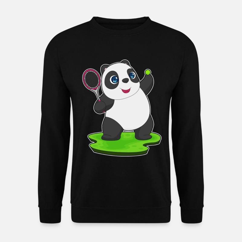 Raquette de tennis Panda - Sweat-shirt Unisexe - noir