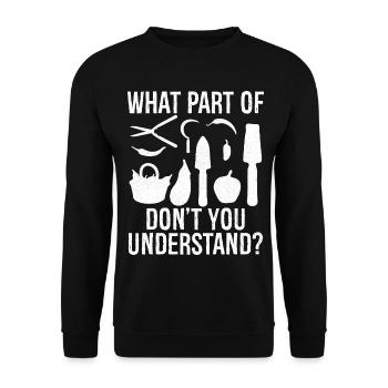 quelle partie de ne comprenez-vous pas - Sweat-shirt Unisexe - noir - Devant - Alina (178cm) & Michal (187cm)