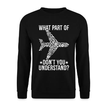 quelle partie de ne comprenez-vous pas - Sweat-shirt Unisexe - noir - Devant - Alina (178cm) & Michal (187cm)