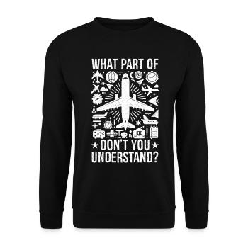 quelle partie de ne comprenez-vous pas - Sweat-shirt Unisexe - noir - Devant - Alina (178cm) & Michal (187cm)