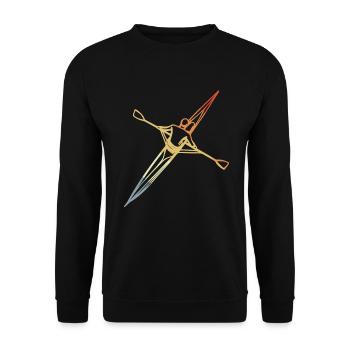 Croquis de gouvernail Look vintage - Sweat-shirt Unisexe - noir - Devant - Alina (178cm) & Michal (187cm)