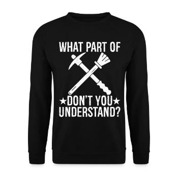 quelle partie de ne comprenez-vous pas - Sweat-shirt Unisexe - noir - Devant - Alina (178cm) & Michal (187cm)