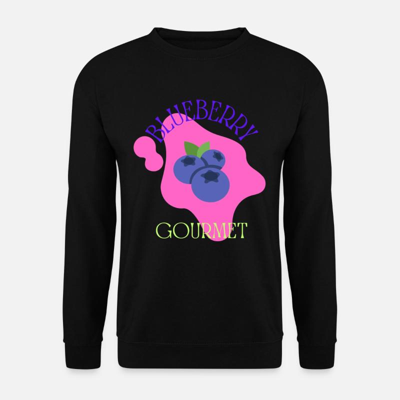Blueberry Gourmet – Mutiges Frucht-Ästhetik-Design - Unisex Pullover - Schwarz