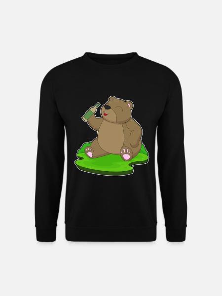 Bear bouteille de bière - Sweat-shirt Unisexe - noir