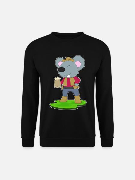 Maus Bier - Unisex Pullover - Schwarz