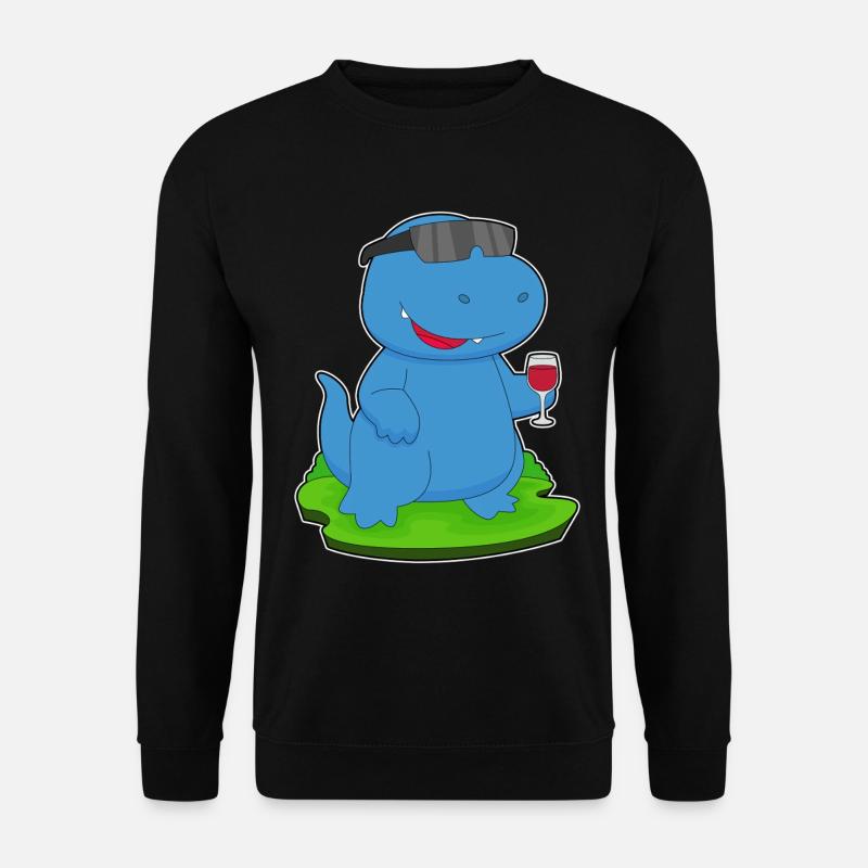 Dinosaur Red Wine - Unisex Sweatshirt - black