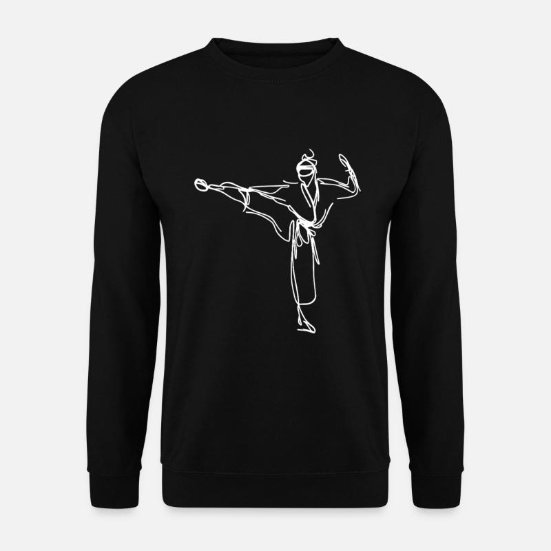 Karateka Skizze - Unisex Pullover - Schwarz