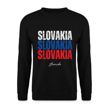 I love Slovakia, Slovak pride - Unisex Sweatshirt - black - Front - Alina (178cm) & Michal (187cm)