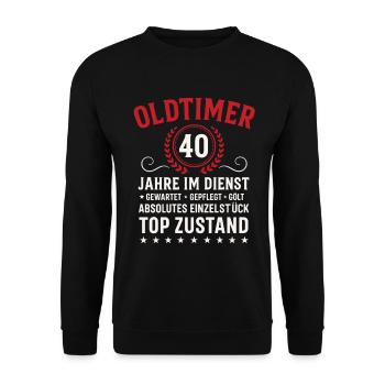 Company Anniversary 40 Years Anniversary Anniversary - Unisex Sweatshirt - black - Front - Alina (178cm) & Michal (187cm)