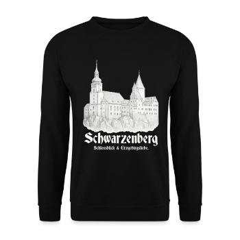 Schwarzenberg Schlossblick - Unisex Pullover - Schwarz - Vorne - Alina (178cm) & Michal (187cm)