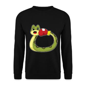 Snake Boxer Boxing Gloves Boxing - Unisex Sweatshirt - black - Front - Alina (178cm) & Michal (187cm)