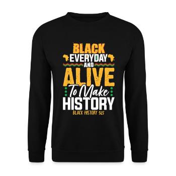 Black History Month Inspirational Design - Unisex Sweatshirt - black - Front - Alina (178cm) & Michal (187cm)