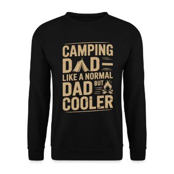 Camping Dad Like a Normal but Cooler - Unisex Sweatshirt - black - Front - Alina (178cm) & Michal (187cm)