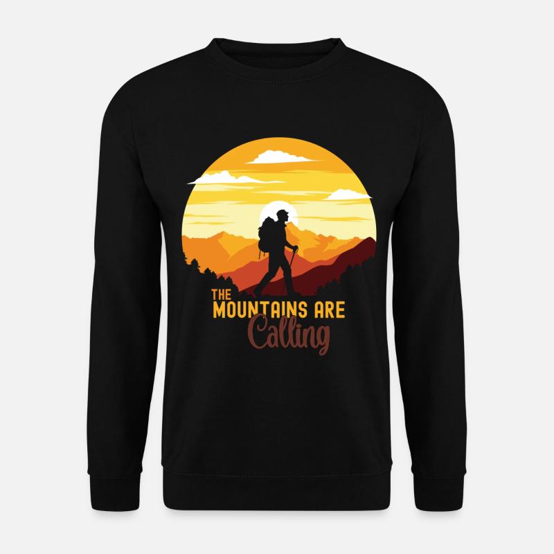 Mountain Calling Wanderabenteuer - Unisex Pullover - Schwarz