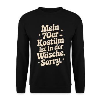 70s Costume Is In The Lingerie 70s Party 70s - Unisex Sweatshirt - black - Front - Alina (178cm) & Michal (187cm)