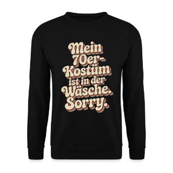 70s Costume Is In The Lingerie 70s Party 70s - Unisex Sweatshirt - black - Front - Alina (178cm) & Michal (187cm)