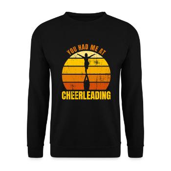 Funny Cheerleader Saying - Unisex Sweatshirt - black - Front - Alina (178cm) & Michal (187cm)