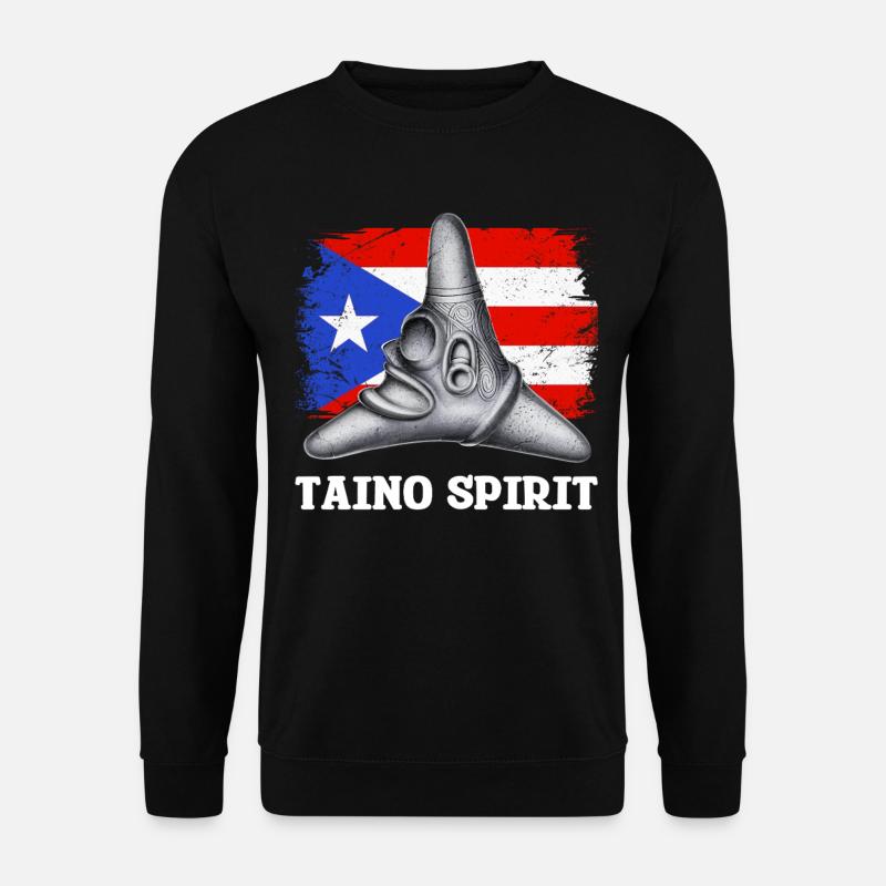 Taino Boricua Cemi Symbol - Unisex Pullover - Schwarz