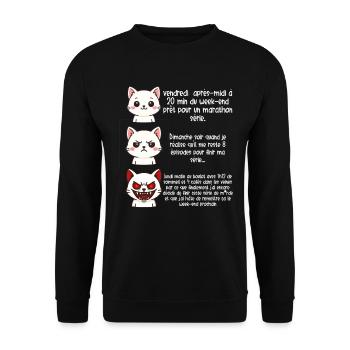 Bing Watcher Series - Movie Humor - Unisex Sweatshirt - black - Front - Alina (178cm) & Michal (187cm)