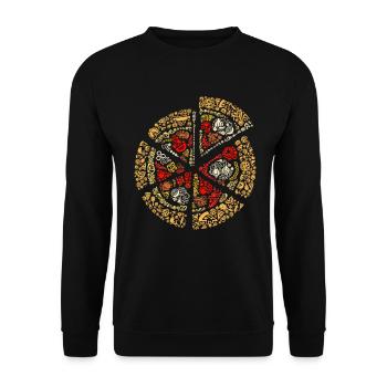 Chemise d’amateur de pizza avec art d’icône unique - Sweat-shirt Unisexe - noir - Devant - Alina (178cm) & Michal (187cm)
