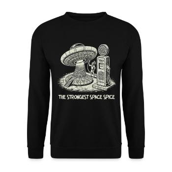 Retrospace Sci-Fi Vintage Design - Unisex Sweatshirt - black - Front - Alina (178cm) & Michal (187cm)