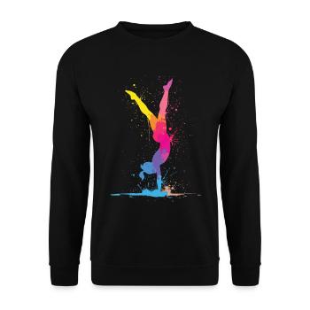 Gymnast Gymnastics Gymnastics Women Girls Children - Unisex Sweatshirt - black - Front - Alina (178cm) & Michal (187cm)