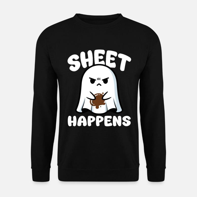 SHEET HAPPENS - GHOST HALLOWEEN - Unisex Sweatshirt - black