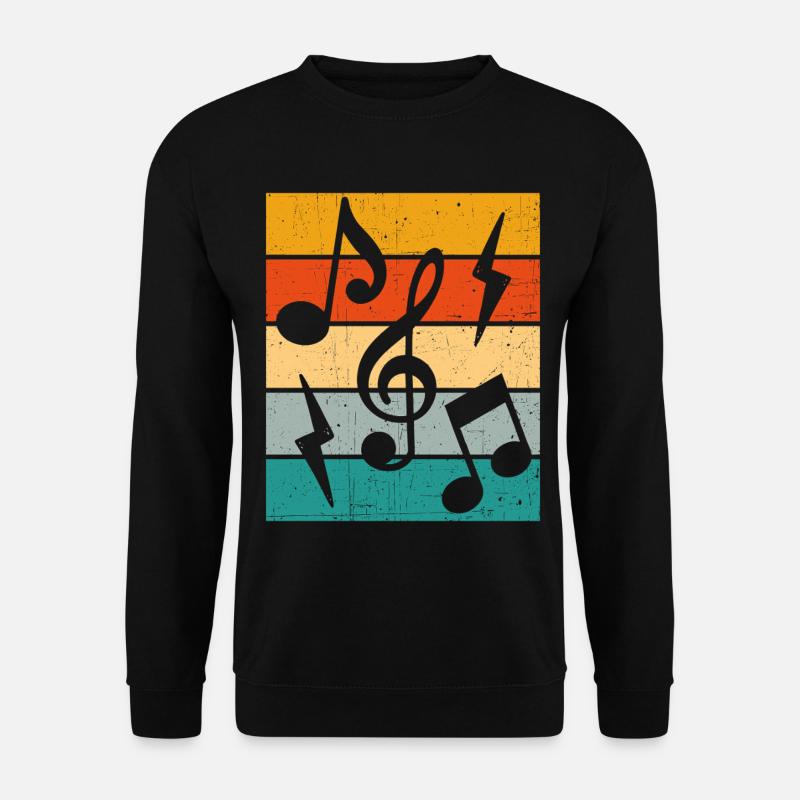 Music Notes Retro - Unisex Sweatshirt - black