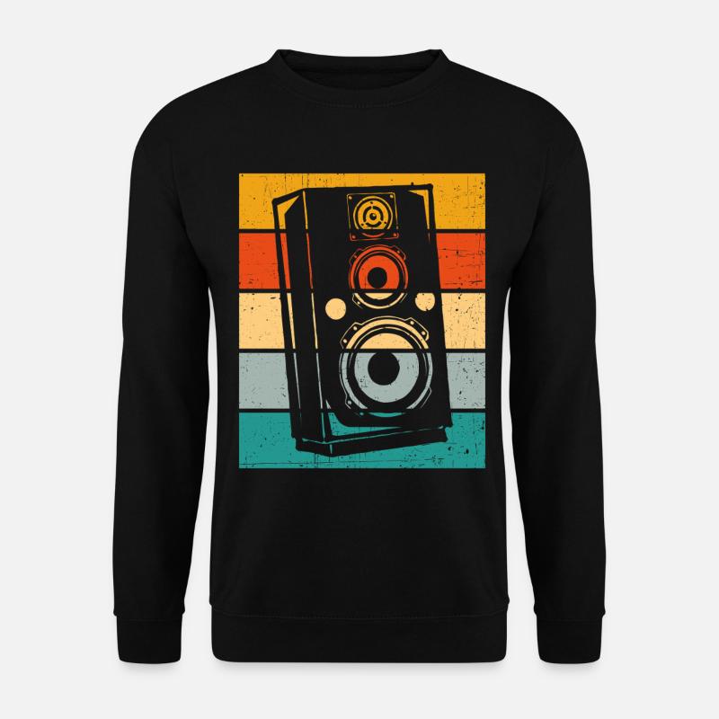 Lautsprecher Retro - Unisex Pullover - Schwarz