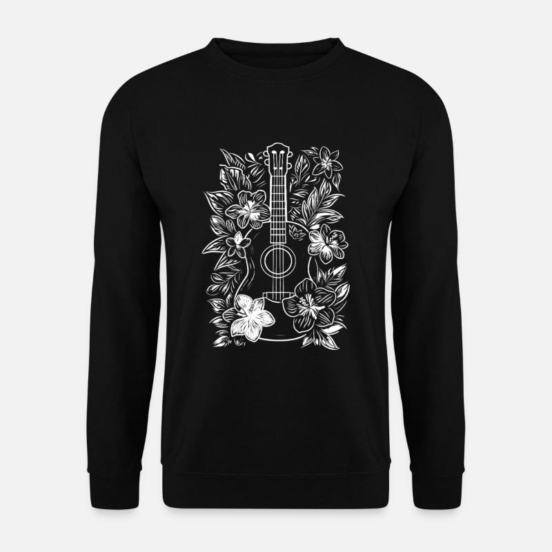 Ukulele Skizze - Unisex Pullover - Schwarz