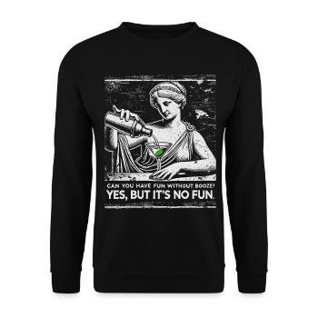 Vintage-Stil Bier Margarita Trinker Illustration - Unisex Pullover - Schwarz - Vorne - Alina (178cm) & Michal (187cm)