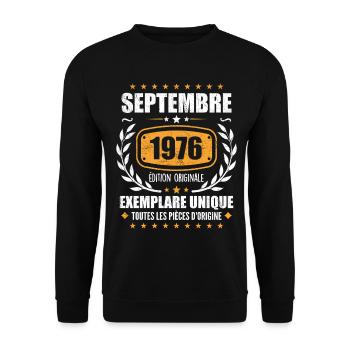 September 1976 Unique copy - September 1976 - Unisex Sweatshirt - black - Front - Alina (178cm) & Michal (187cm)
