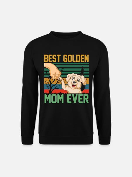 Golden Retriever Mutter Zitat - Unisex Pullover - Schwarz