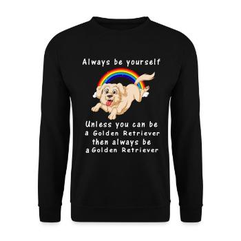 Golden Retriever Inspirational Graphic - Unisex Sweatshirt - black - Front - Alina (178cm) & Michal (187cm)