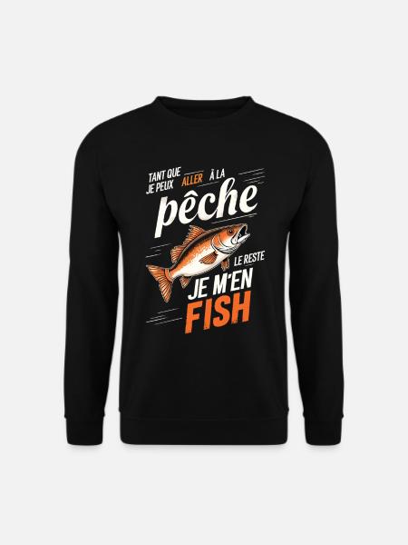 Humorous fishing draw - Unisex Sweatshirt - black